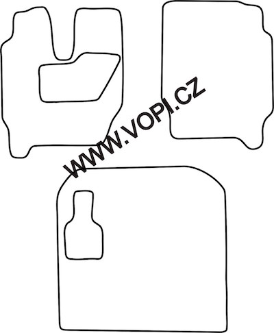 Autokoberce Iveco Stralis AD - 01 3 kusu (úzká kabina-krátká) Perfectfit (8107)